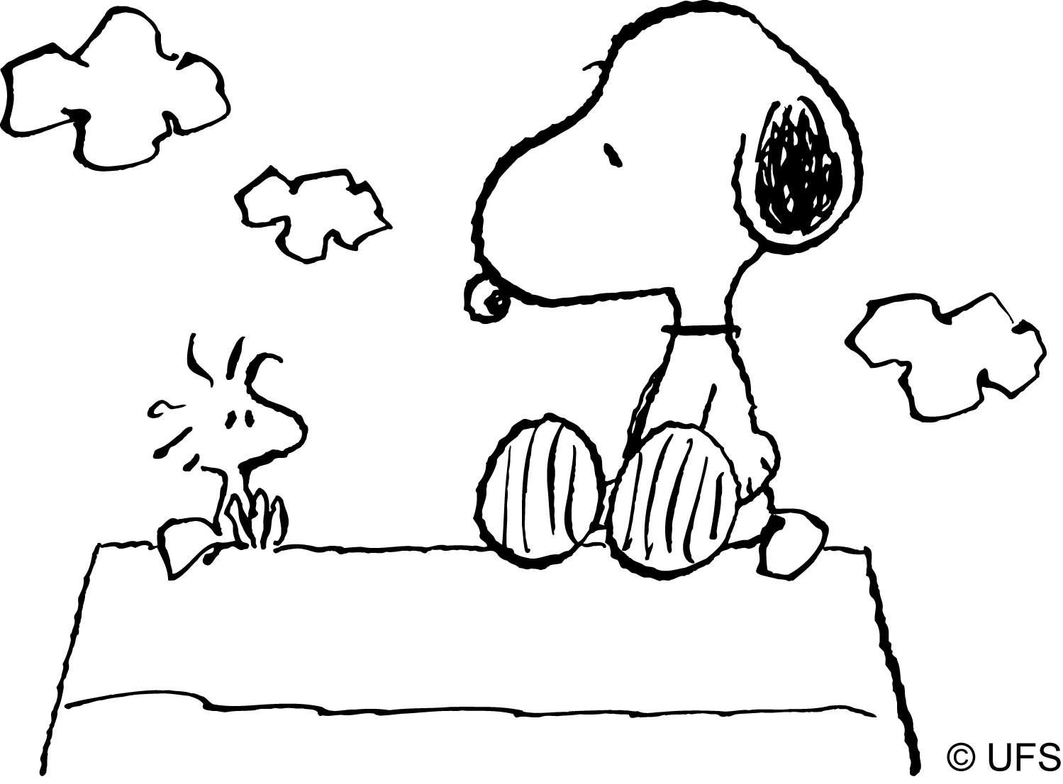 snoopy coloring funny adventures tiny dog printable